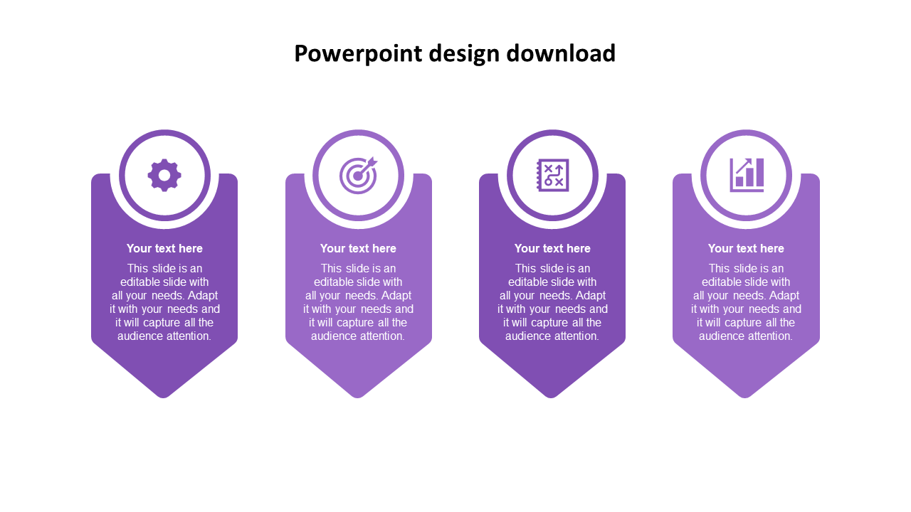Free - Astounding PowerPoint Design Download with Four Nodes